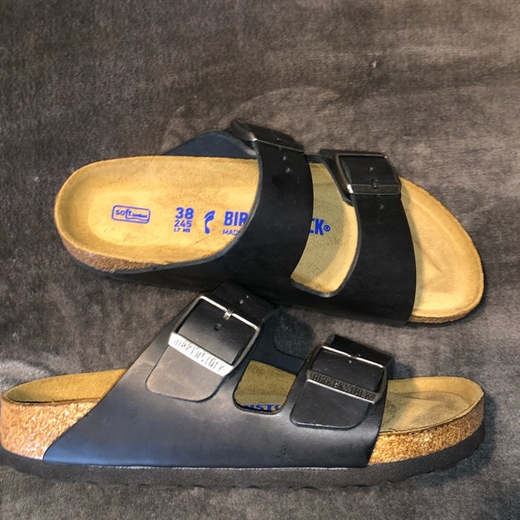 Birkenstock Arizona Soft Footbed Sandals Blue Oiled - Picture 4 of 8